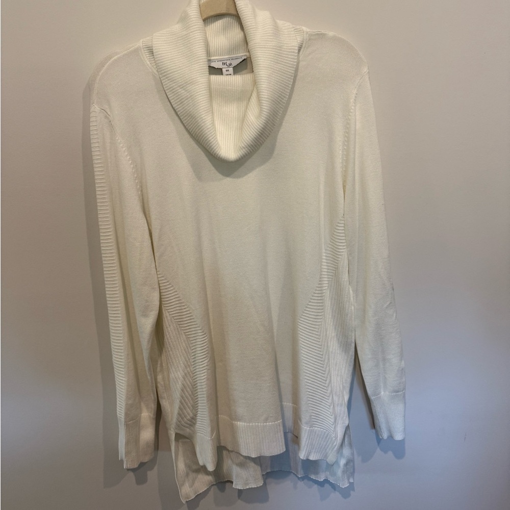 MB / Tribal Cream Cowl Neck Sweater. Size Large